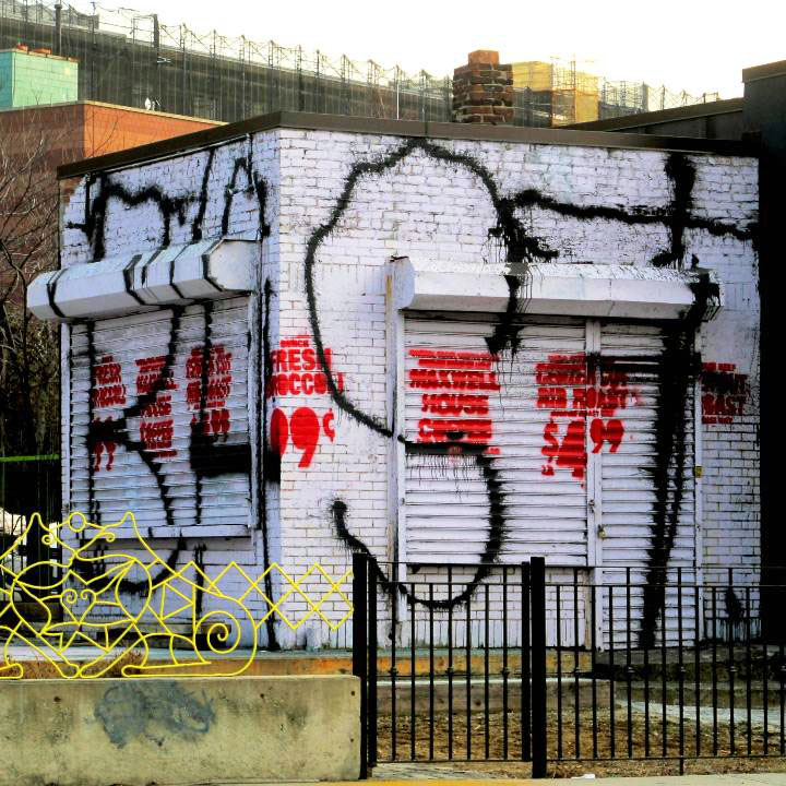 "Bast stencils and tags in Bushwick, Brooklyn"