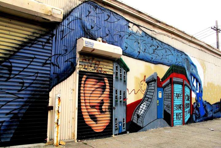"OverUnder street art in Bushwick, Brooklyn, NYC"