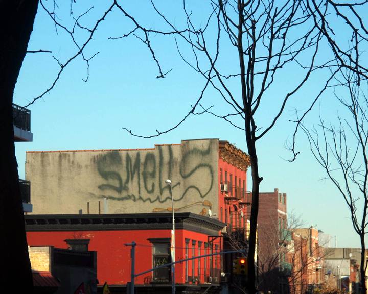 "Smells graffiti tag in Williamsburg, Brooklyn"