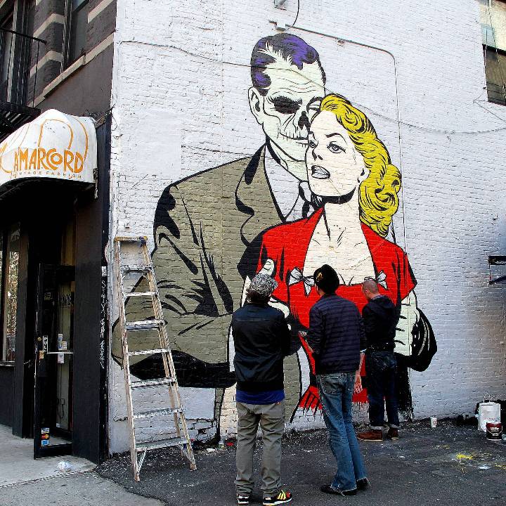 "D*Face mural in SoHo, NYC"