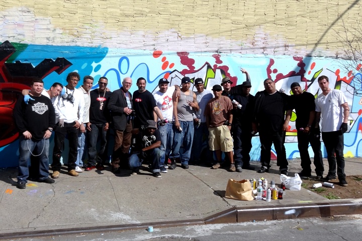 "Graffiti writers at Hunts Point with Henry Chalfant"