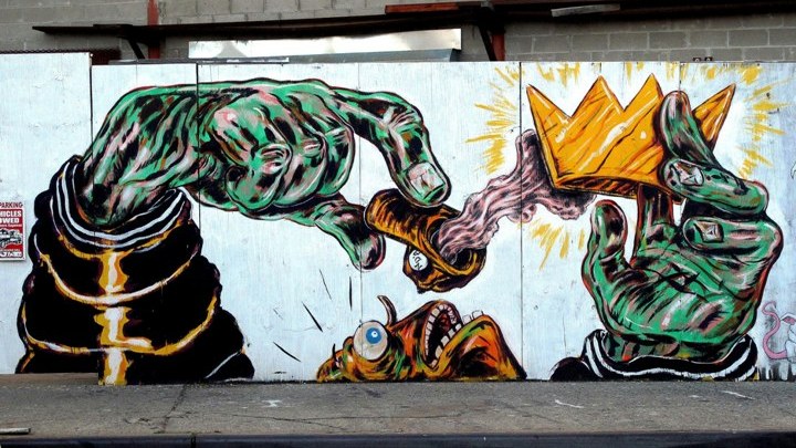 "ND'A street art mural in Brooklyn, NYC"