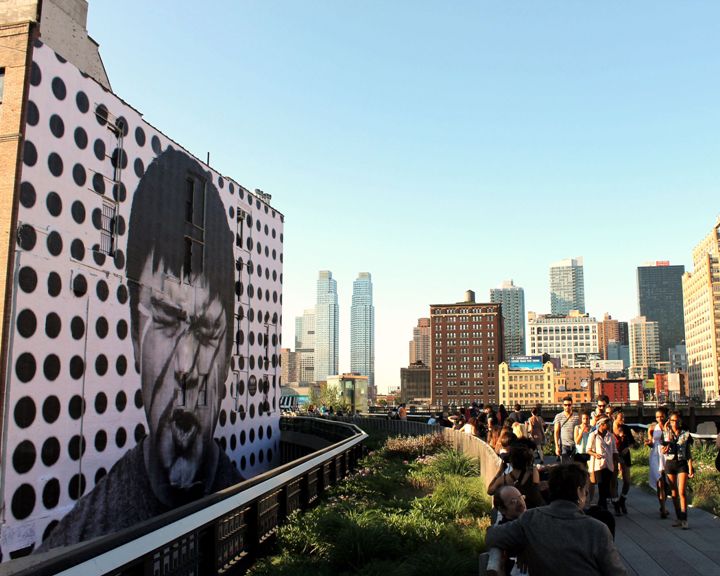"JR street art on NYC's High Line"