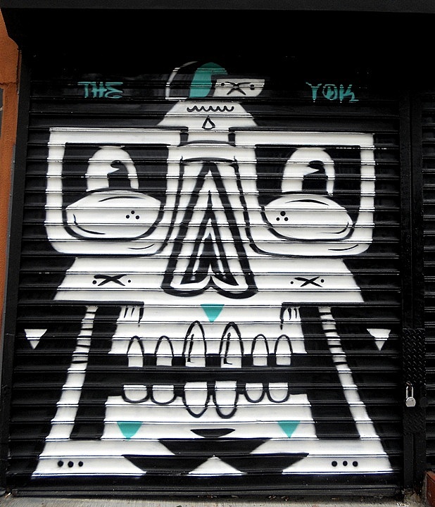 "The Yok on Brooklyn store shutter"