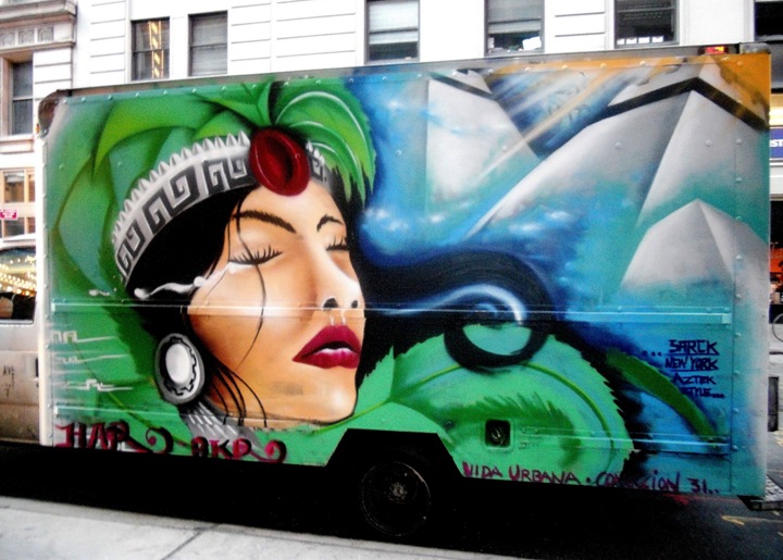 "Sarck Har artwork on NYC truck"