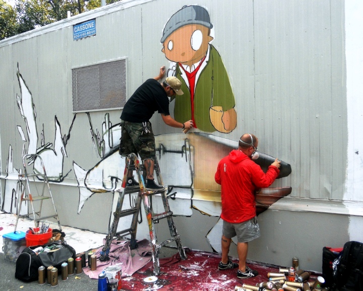 "Chris and Veng, RWK street art"