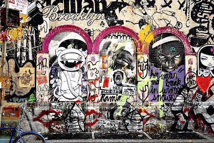 Mitchell Funk Street Art, Urban Art, Graffiti Wall In Soho, New 