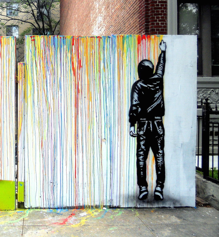 Street art Images of children in NYC: Joe Iurato, Stinkfish and more