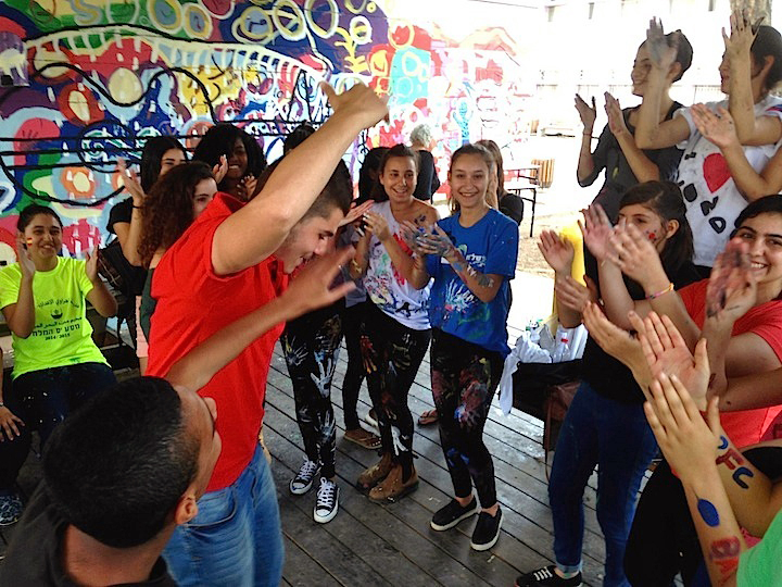 Israeli-and-Palestinian-youth-celebrate