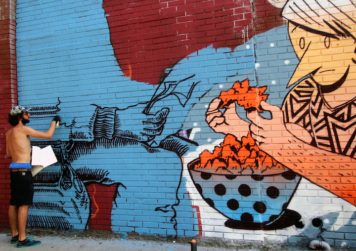 Look-the-weird-action-graffiti-street-art-nyc