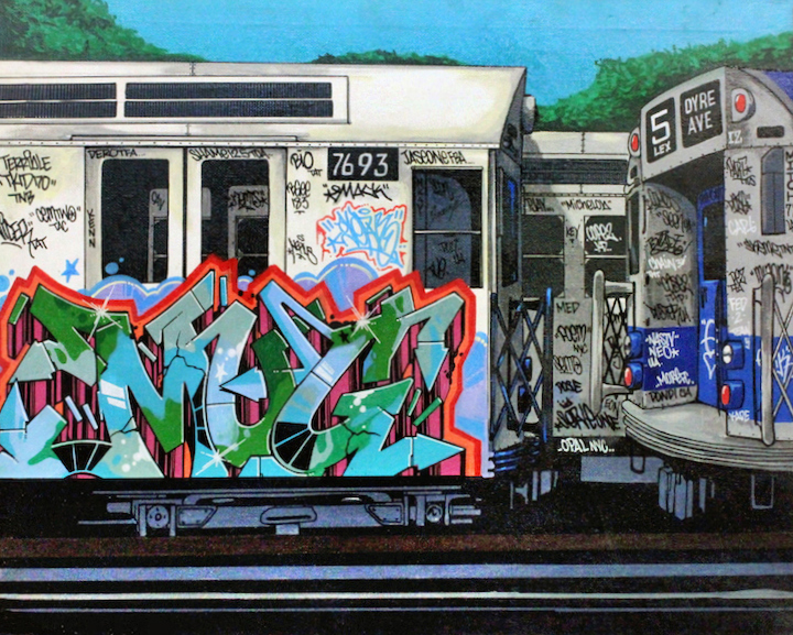 serve-graffiti-on-train-on-canvas
