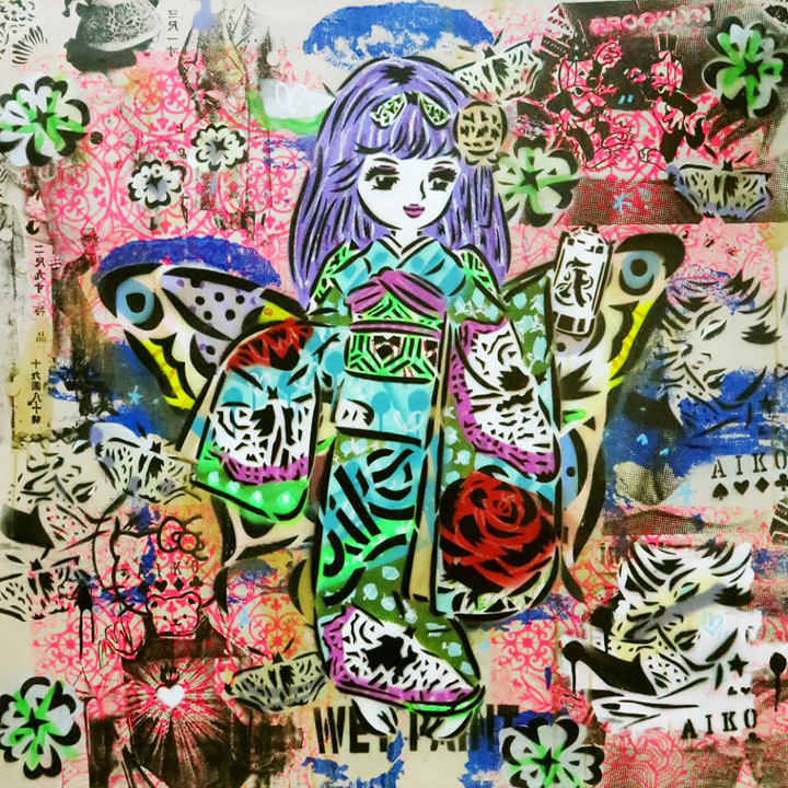 lady-aiko-stencil-art-kimona