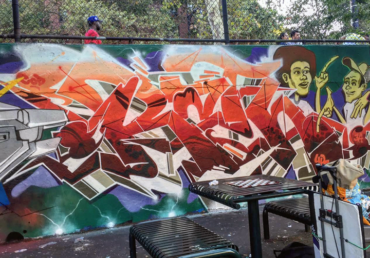 At the Graffiti Hall of Fame in East Harlem with Pro 176, PFunk & more