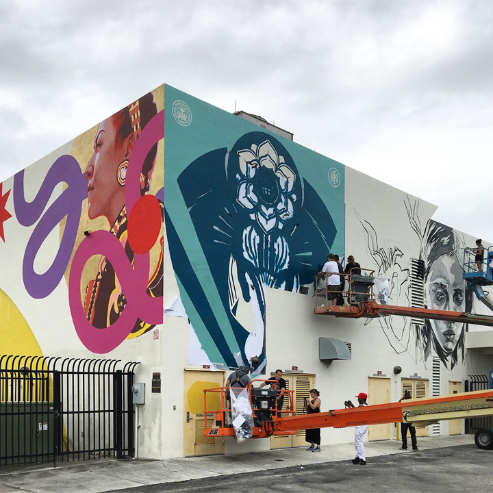 Kevin-Ledo-shepard-fairey-paola-delfin-street-art-Miami