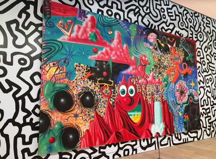 kenny-scharf-and-keith-haring-painting