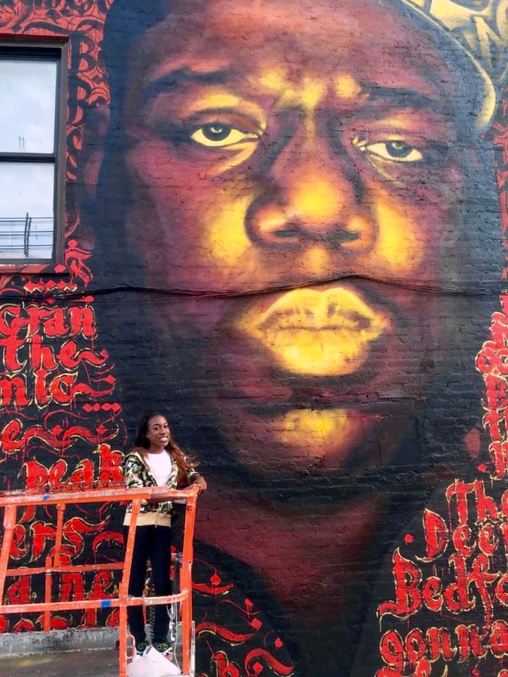 Tyanna-Wallace-with-Biggie-mural