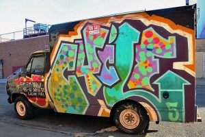 Graffiti & street art on NYC trucks and vans with Cycle, Wane and more