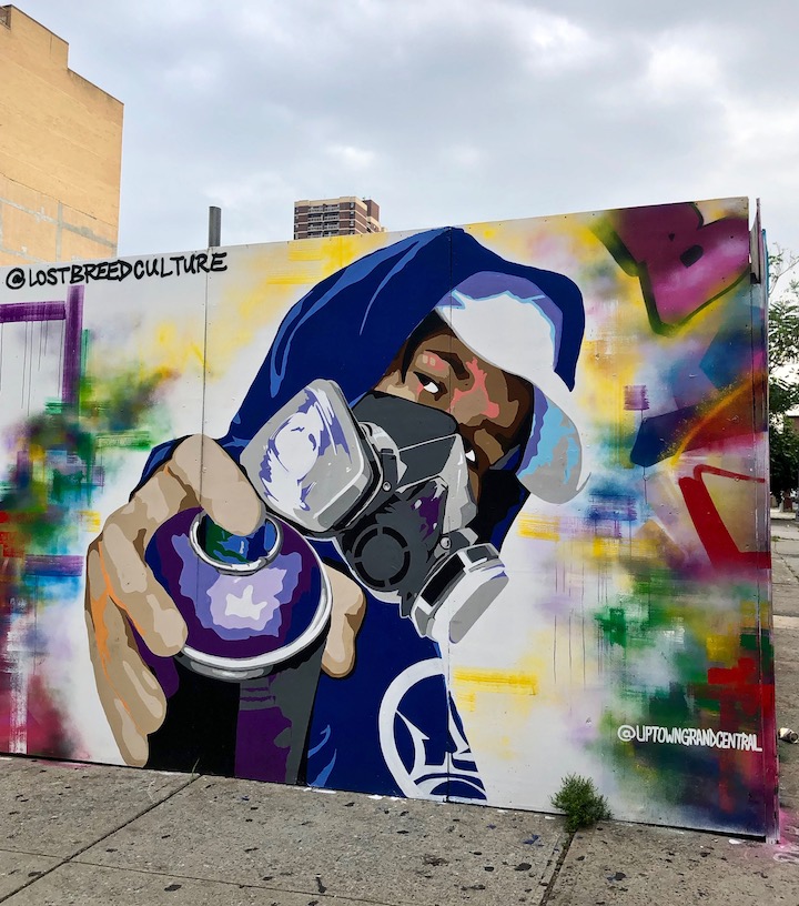 Back to the Grandscale Mural Project in East Harlem: Mas Paz, Guache…