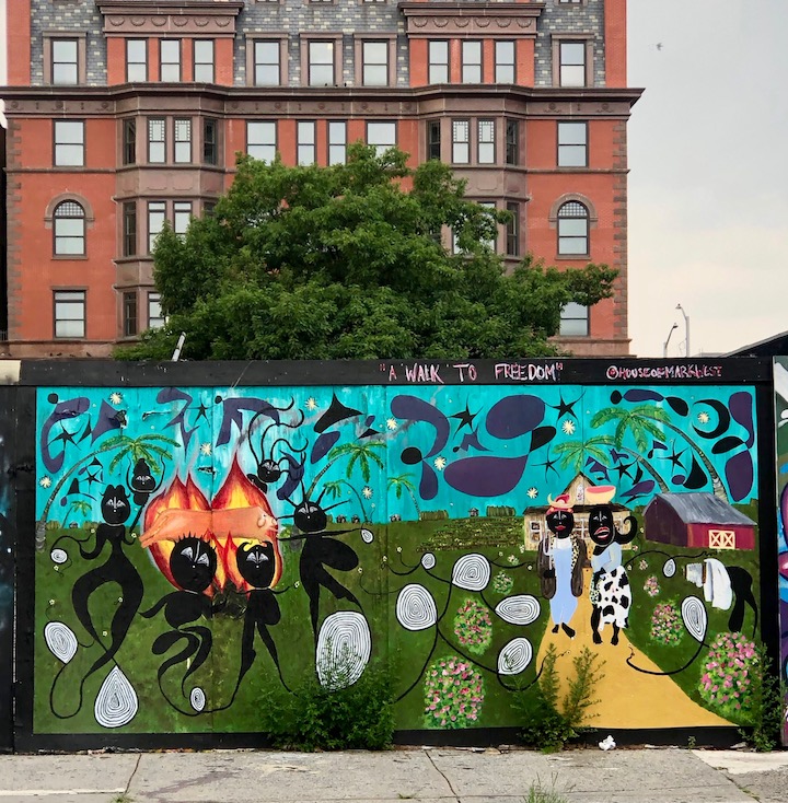 Back to the Grandscale Mural Project in East Harlem: Mas Paz, Guache…