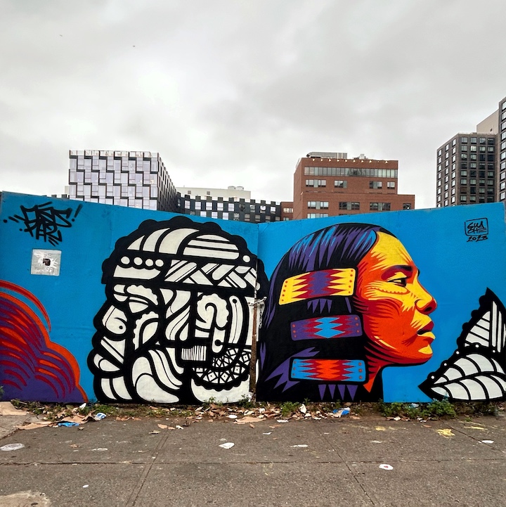Back to the Grandscale Mural Project in East Harlem: Mas Paz, Guache…